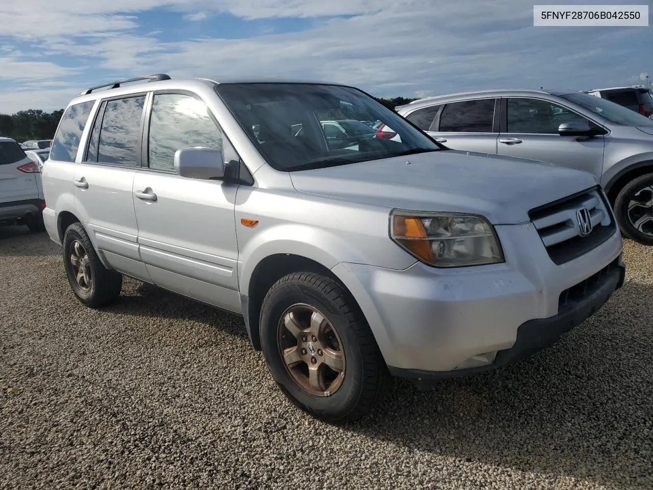 2006 Honda Pilot Ex VIN: 5FNYF28706B042550 Lot: 74549594