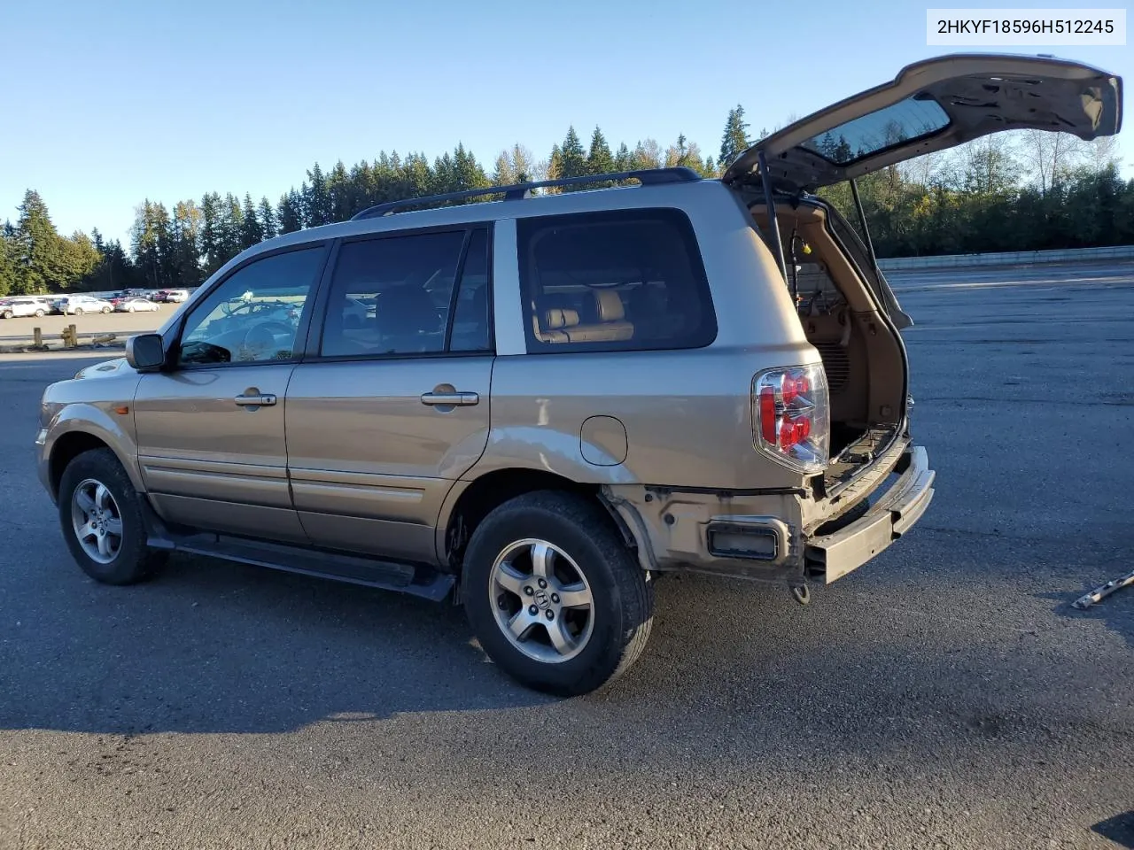 2HKYF18596H512245 2006 Honda Pilot Ex