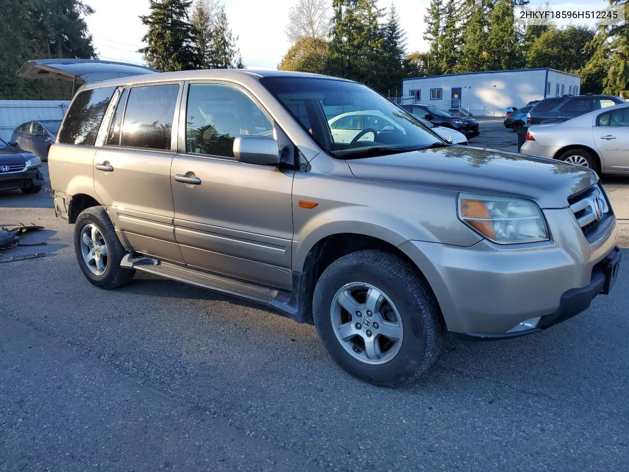 2006 Honda Pilot Ex VIN: 2HKYF18596H512245 Lot: 74591934