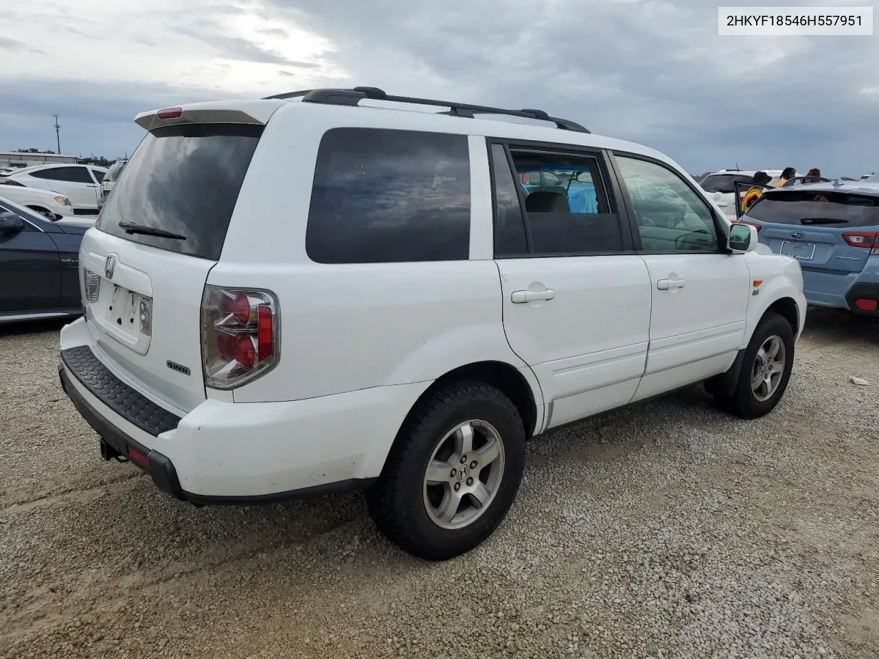 2006 Honda Pilot Ex VIN: 2HKYF18546H557951 Lot: 74695344