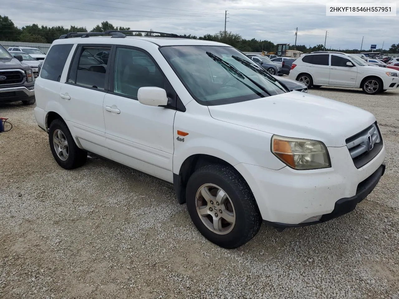 2006 Honda Pilot Ex VIN: 2HKYF18546H557951 Lot: 74695344