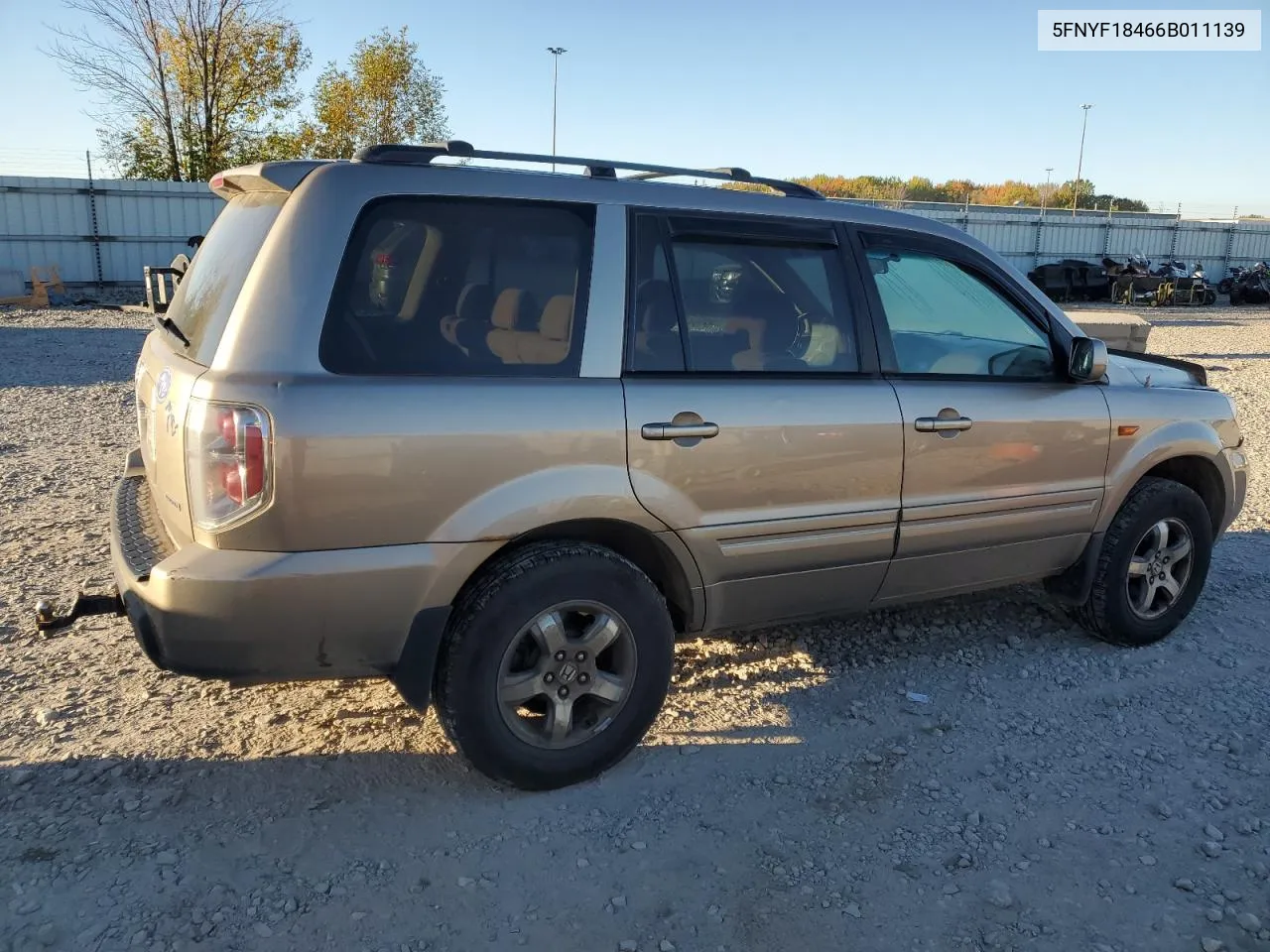 2006 Honda Pilot Ex VIN: 5FNYF18466B011139 Lot: 74837234