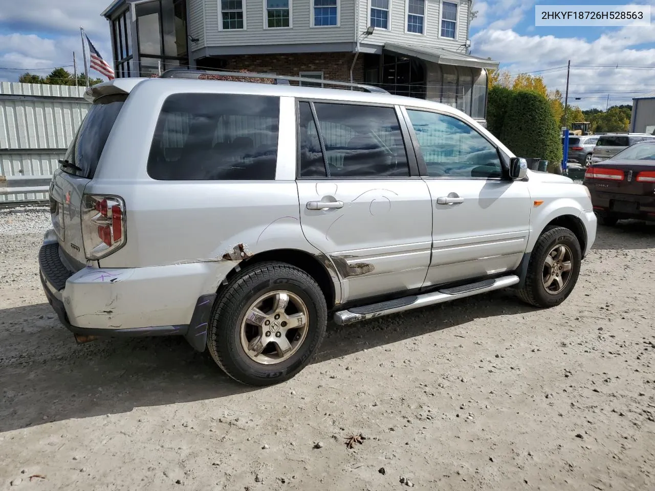 2006 Honda Pilot Ex VIN: 2HKYF18726H528563 Lot: 75257164