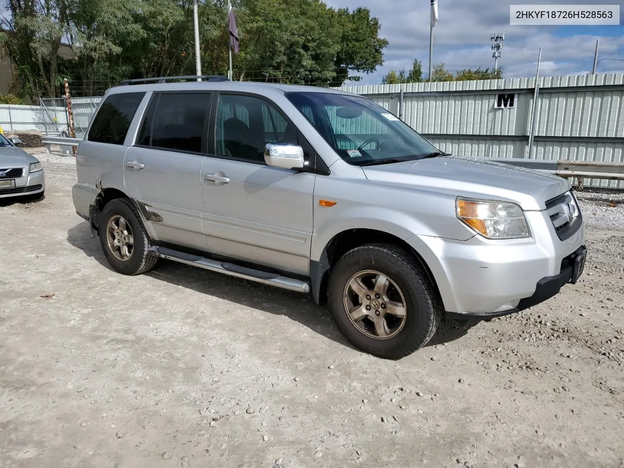 2006 Honda Pilot Ex VIN: 2HKYF18726H528563 Lot: 75257164