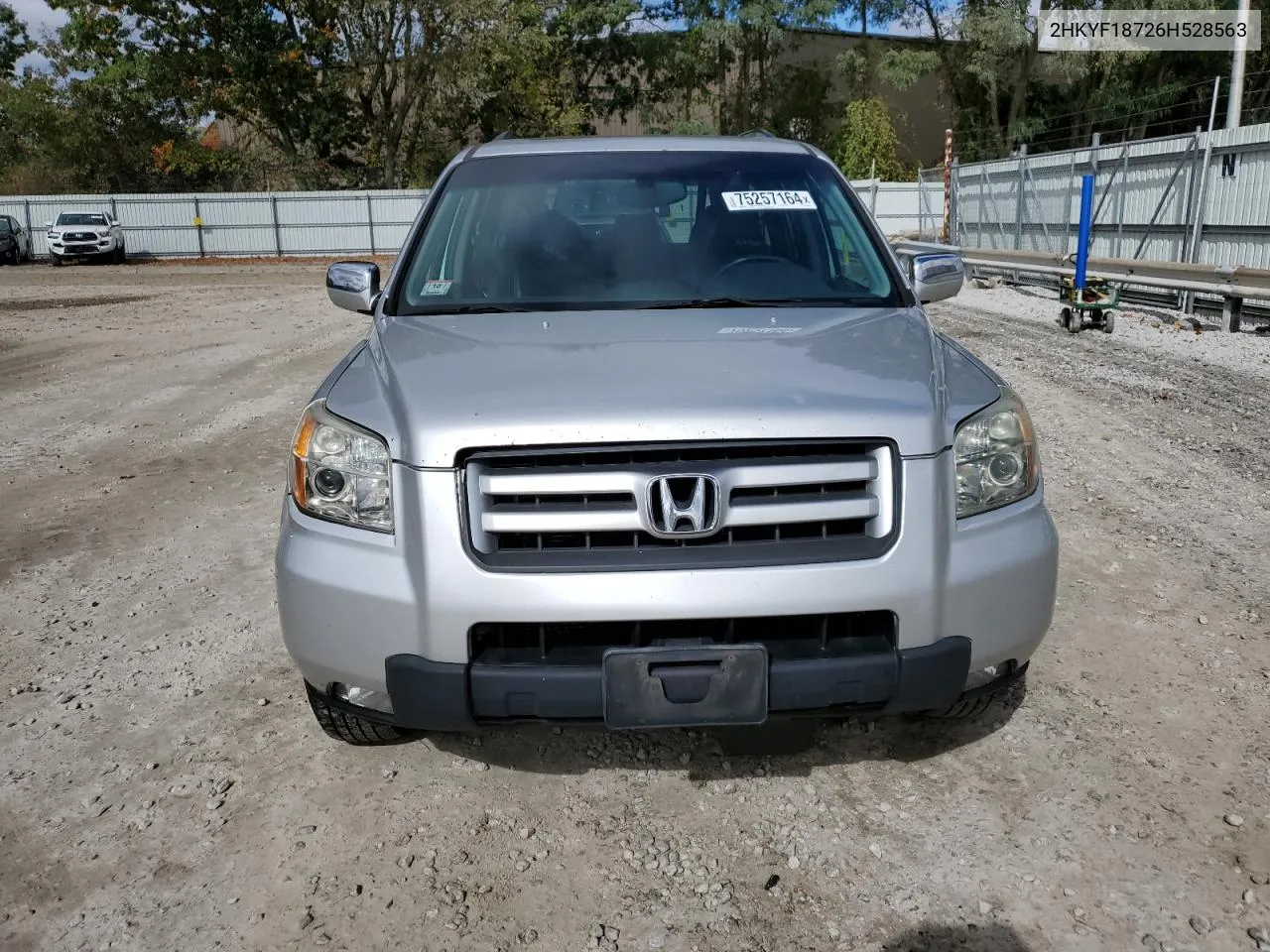 2006 Honda Pilot Ex VIN: 2HKYF18726H528563 Lot: 75257164