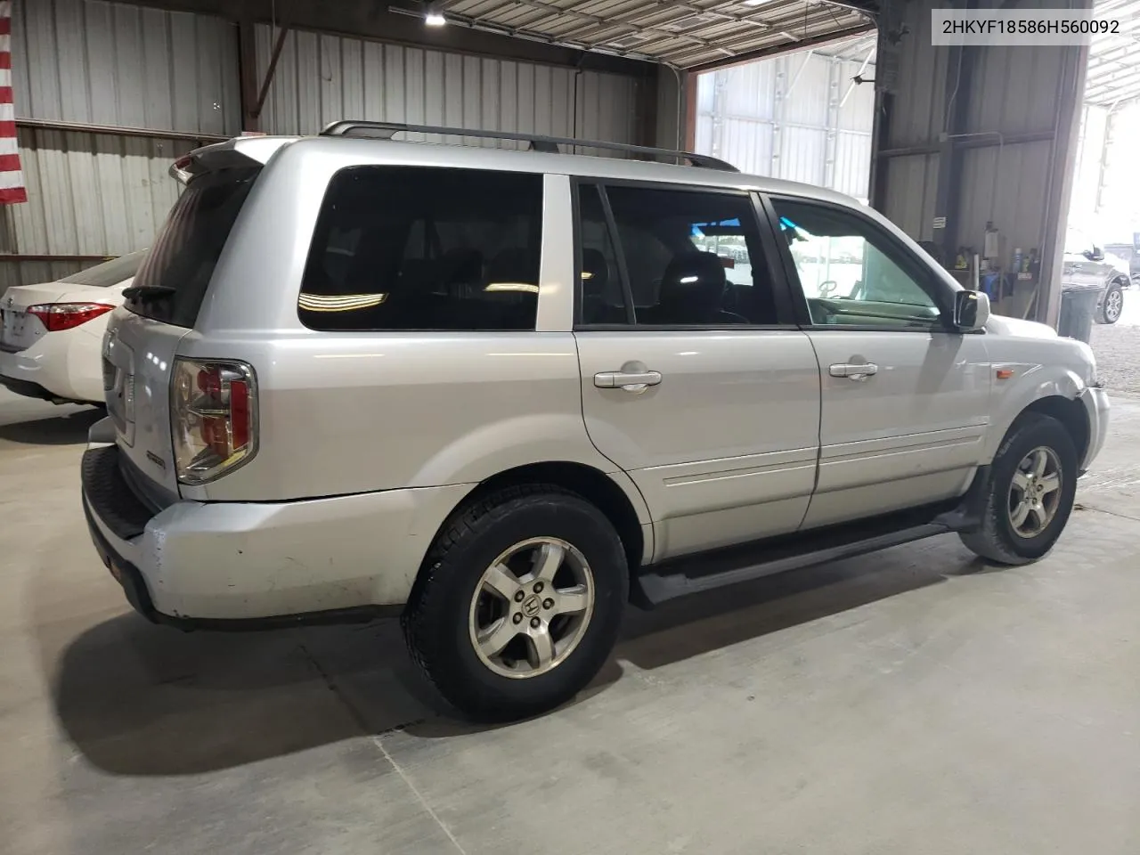 2006 Honda Pilot Ex VIN: 2HKYF18586H560092 Lot: 75305254