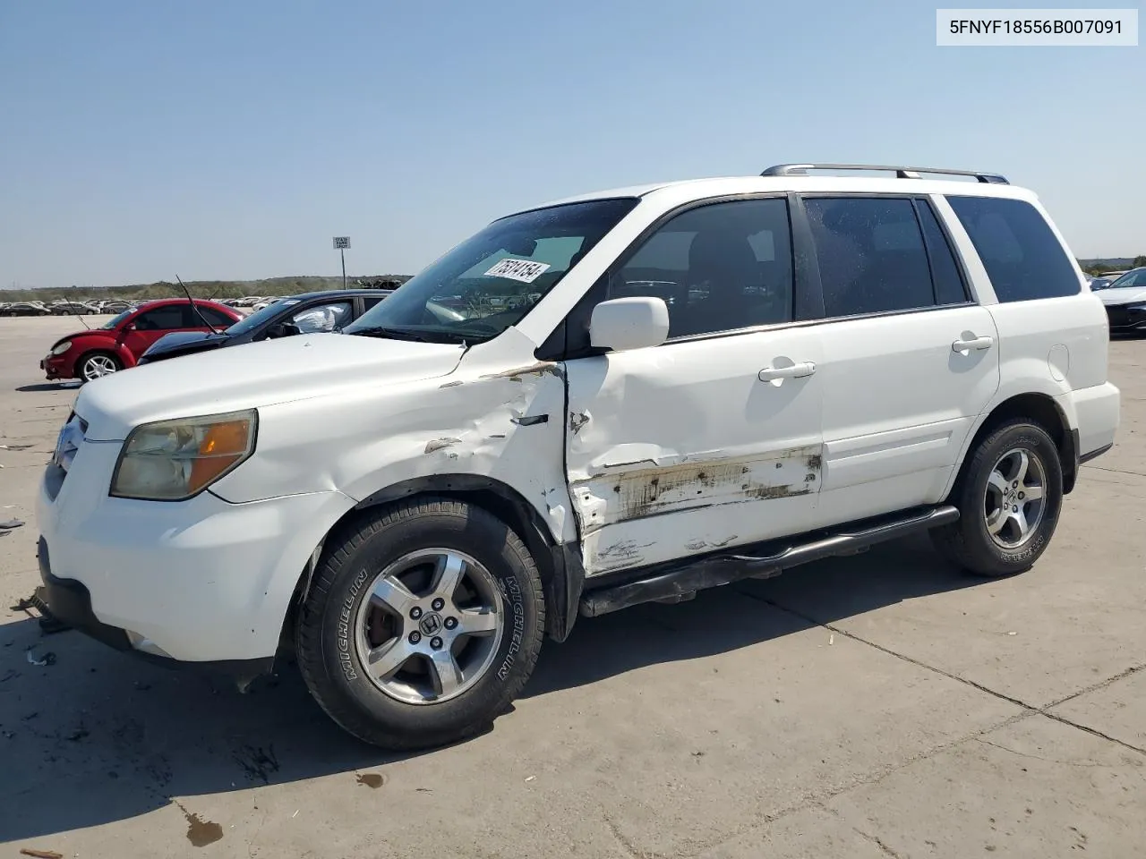 2006 Honda Pilot Ex VIN: 5FNYF18556B007091 Lot: 75314154