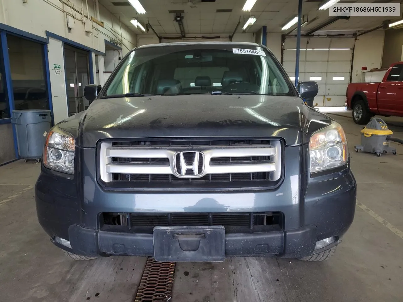 2006 Honda Pilot Ex VIN: 2HKYF18686H501939 Lot: 75519404