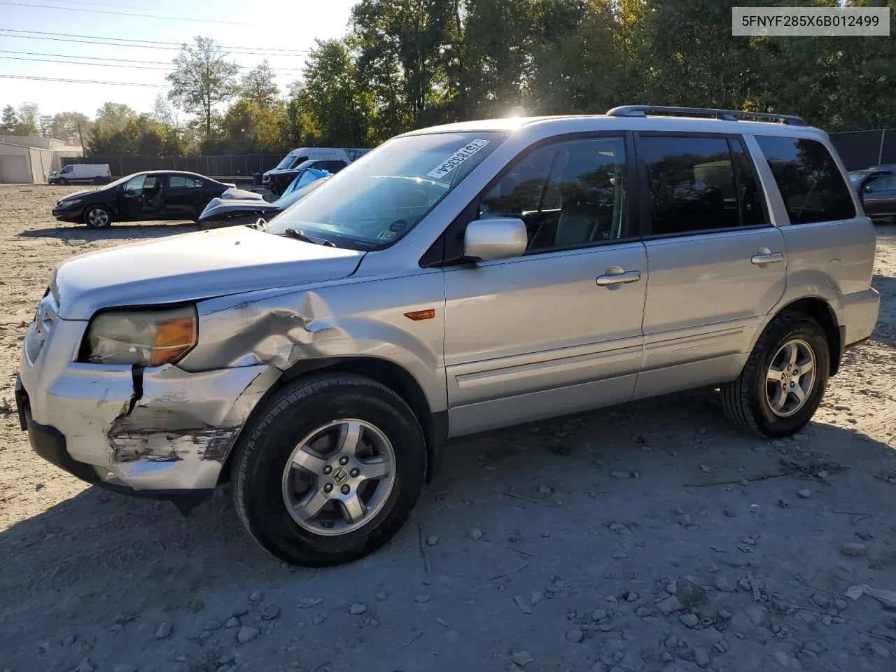 2006 Honda Pilot Ex VIN: 5FNYF285X6B012499 Lot: 75783354