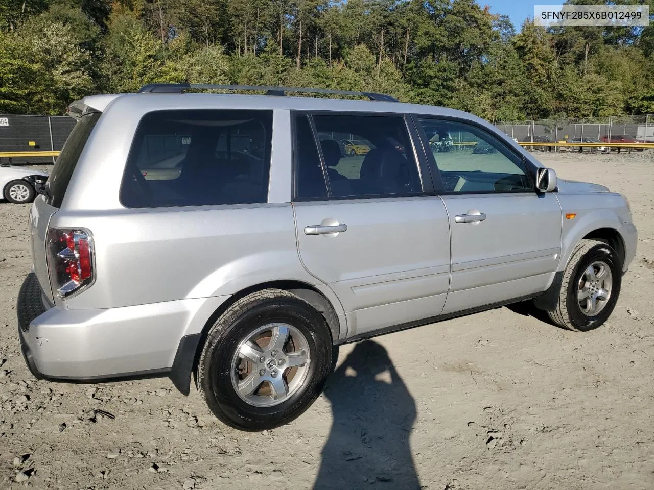 2006 Honda Pilot Ex VIN: 5FNYF285X6B012499 Lot: 75783354