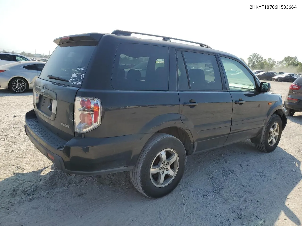 2006 Honda Pilot Ex VIN: 2HKYF18706H533664 Lot: 75810554