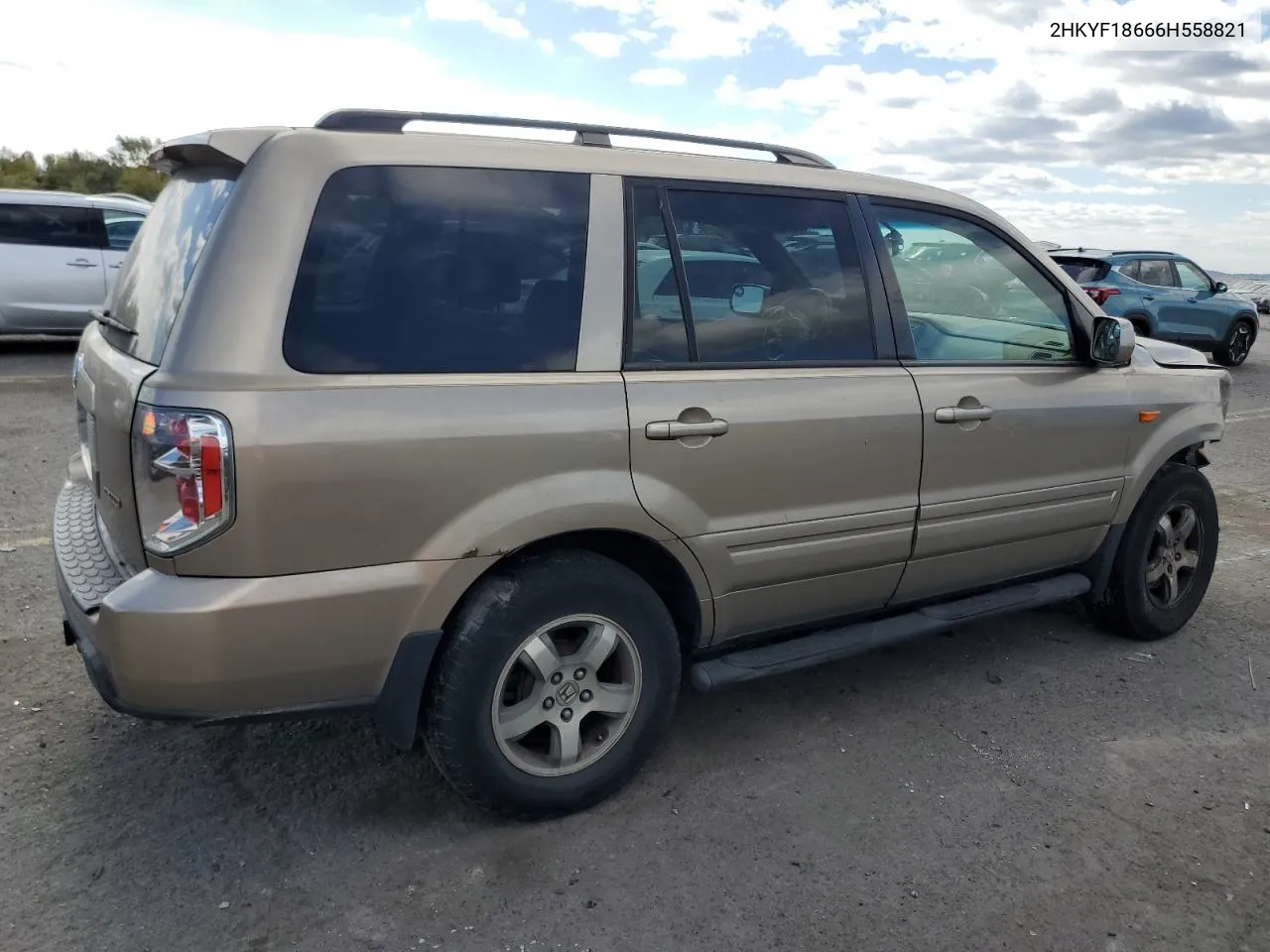 2006 Honda Pilot Ex VIN: 2HKYF18666H558821 Lot: 75836014