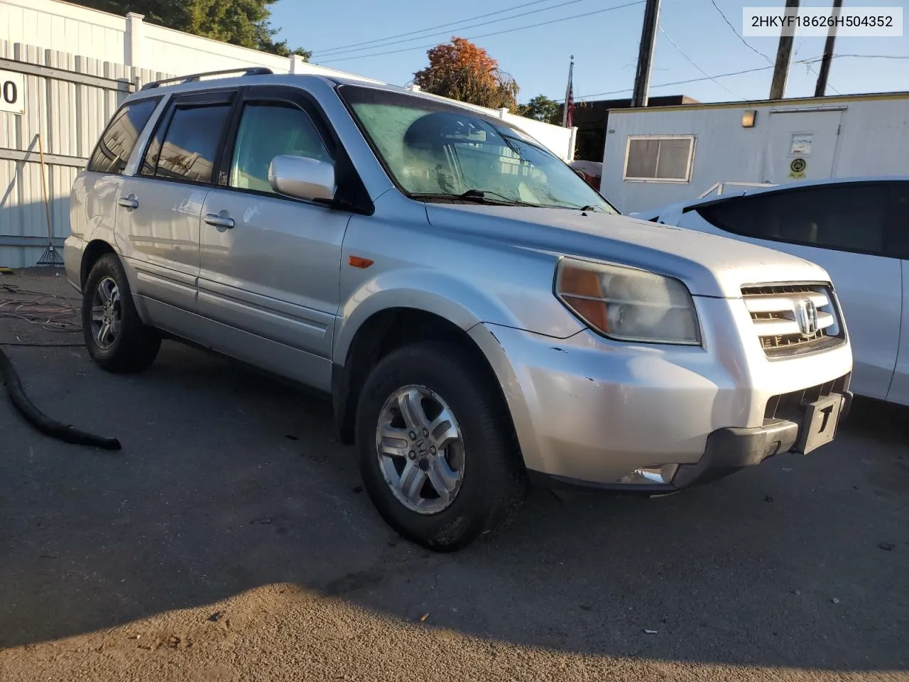 2006 Honda Pilot Ex VIN: 2HKYF18626H504352 Lot: 76757984