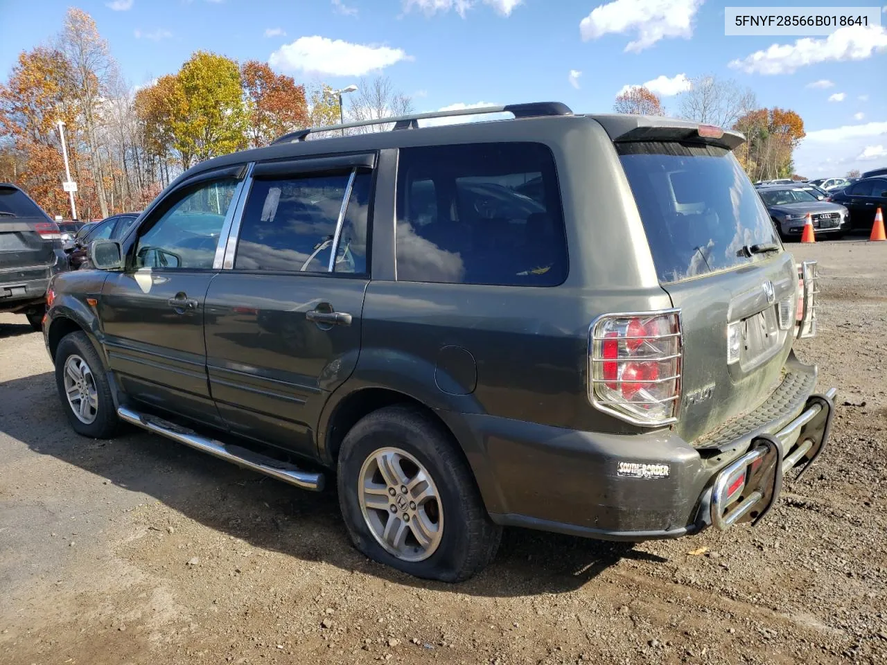 2006 Honda Pilot Ex VIN: 5FNYF28566B018641 Lot: 76808254