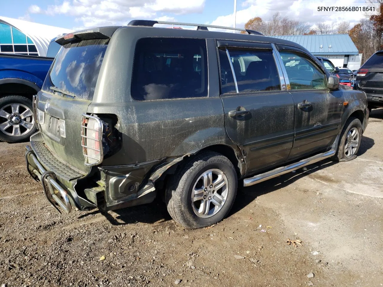 2006 Honda Pilot Ex VIN: 5FNYF28566B018641 Lot: 76808254