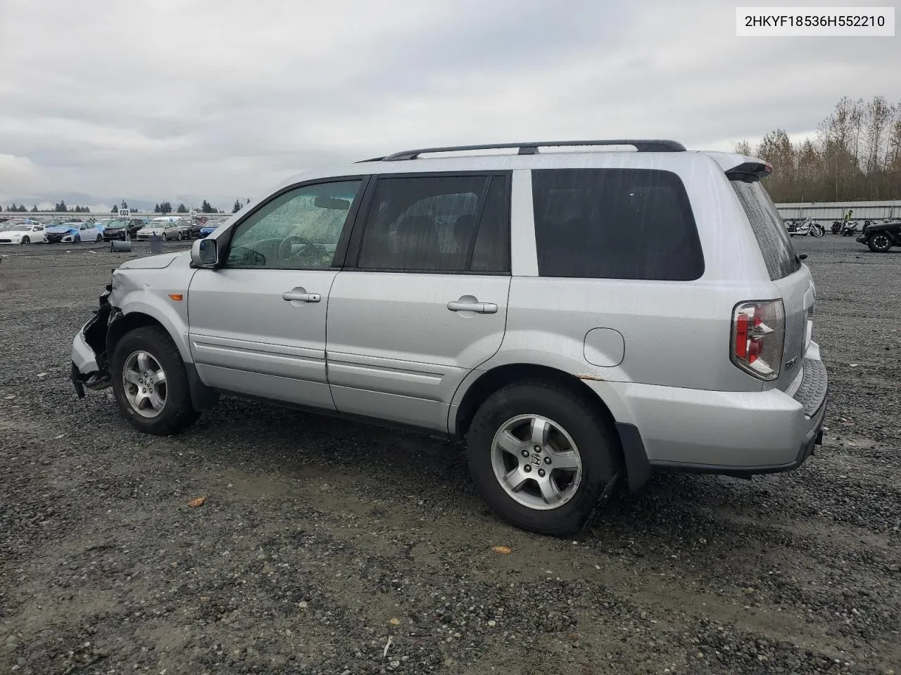 2006 Honda Pilot Ex VIN: 2HKYF18536H552210 Lot: 77031044