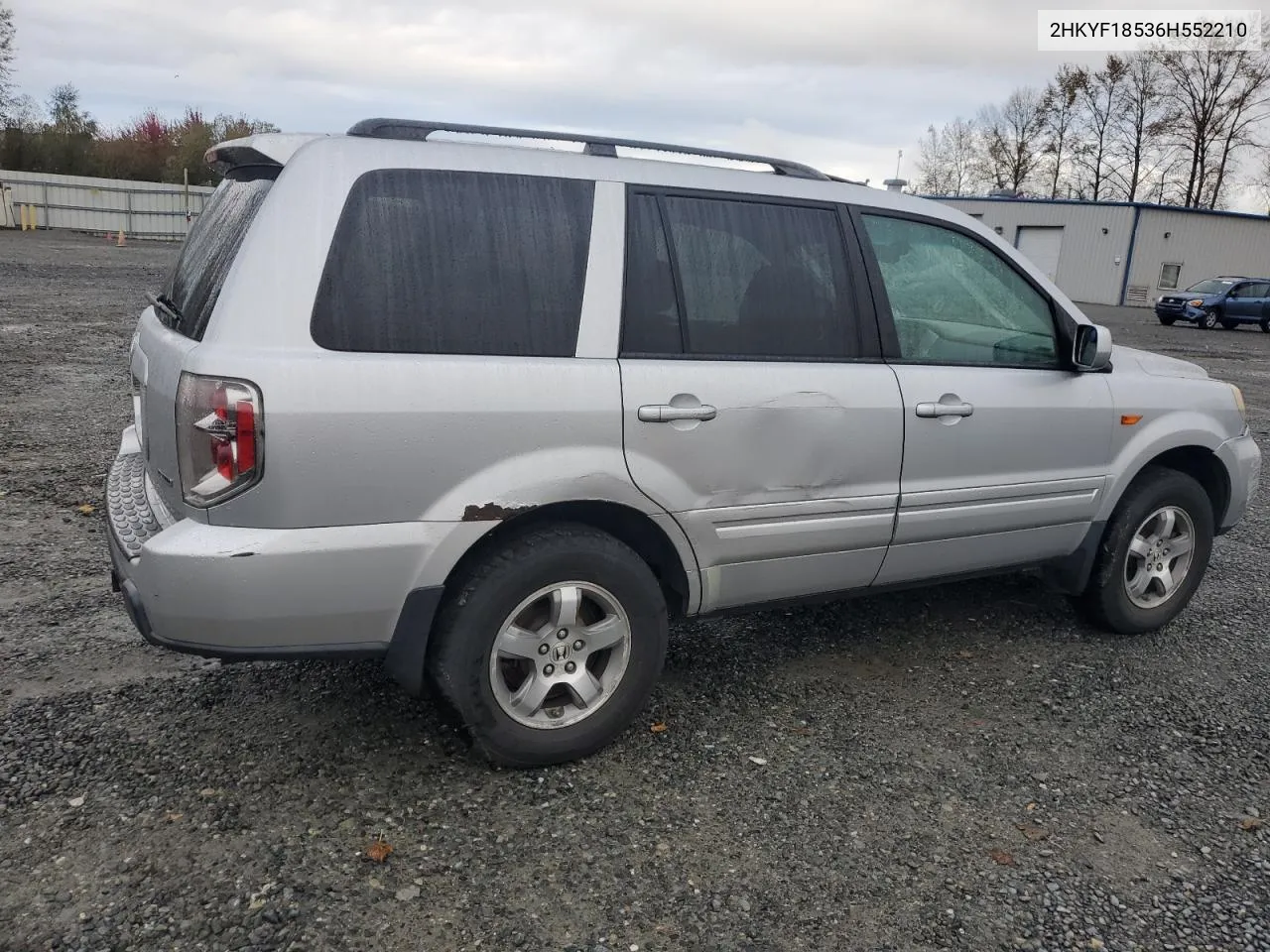 2006 Honda Pilot Ex VIN: 2HKYF18536H552210 Lot: 77031044