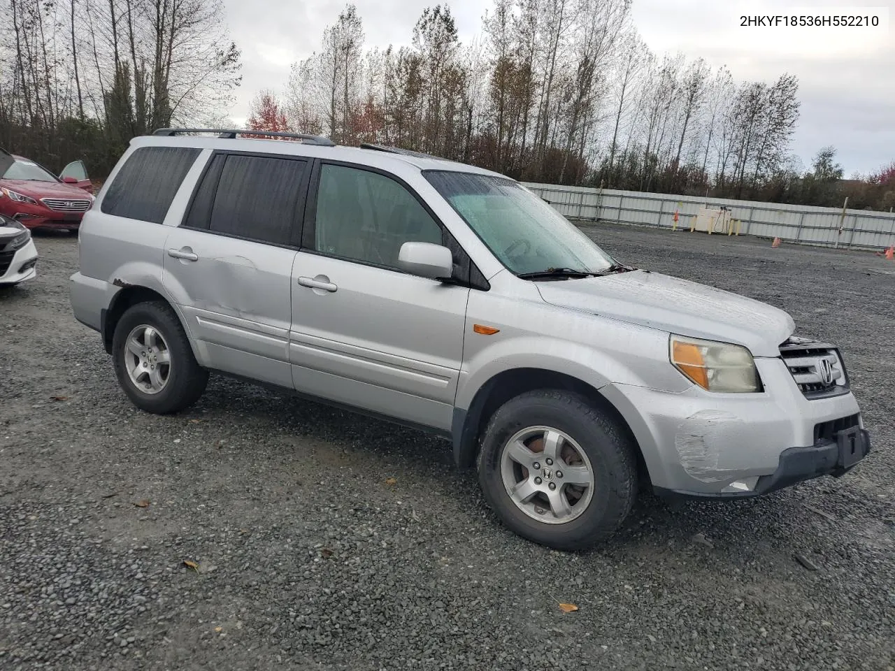 2006 Honda Pilot Ex VIN: 2HKYF18536H552210 Lot: 77031044