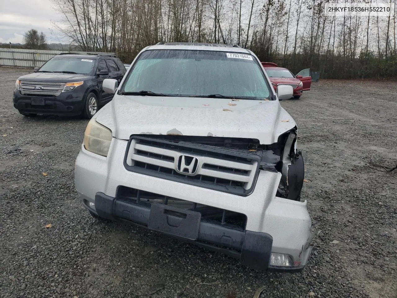 2006 Honda Pilot Ex VIN: 2HKYF18536H552210 Lot: 77031044