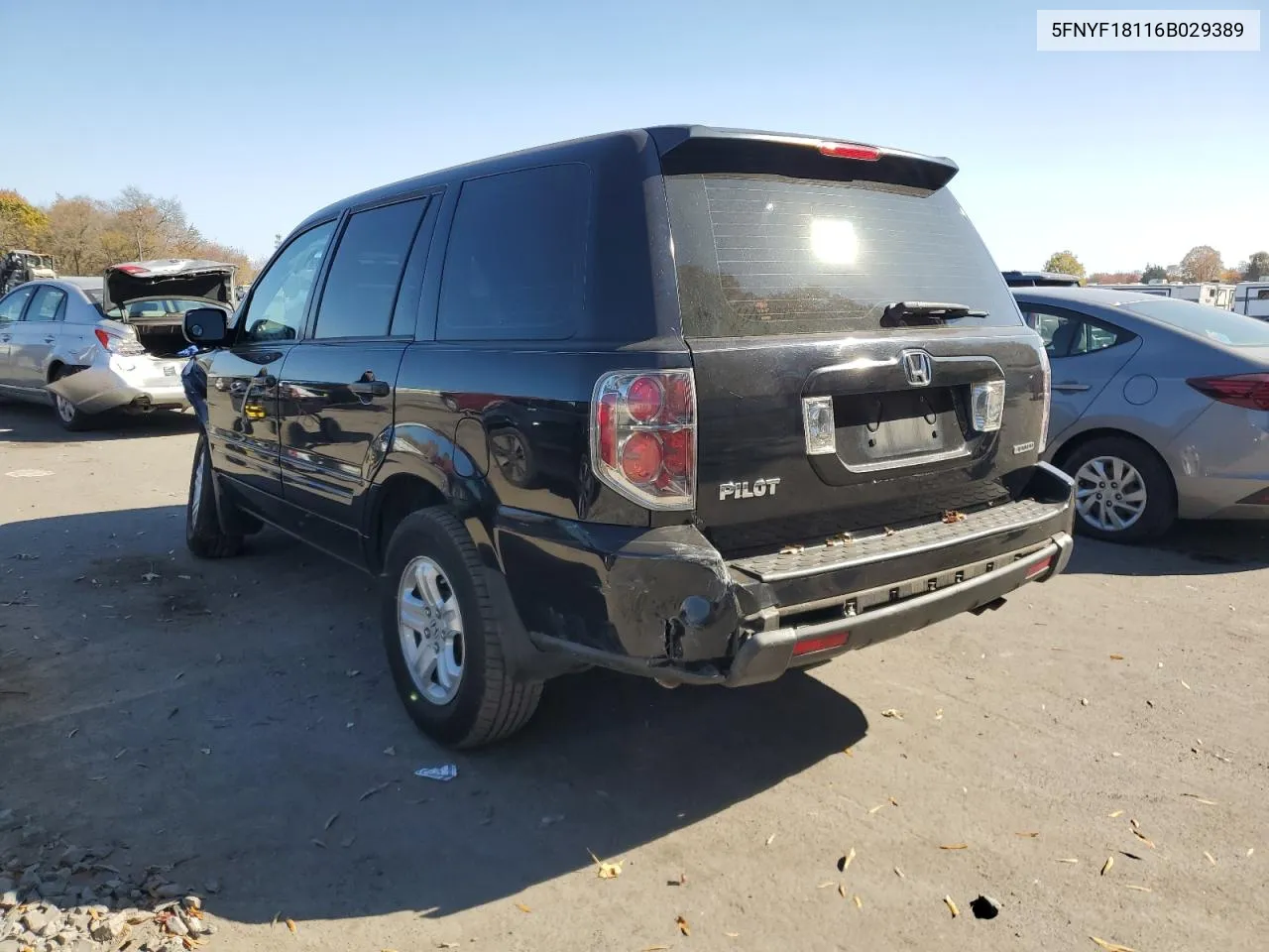 2006 Honda Pilot Lx VIN: 5FNYF18116B029389 Lot: 77391034