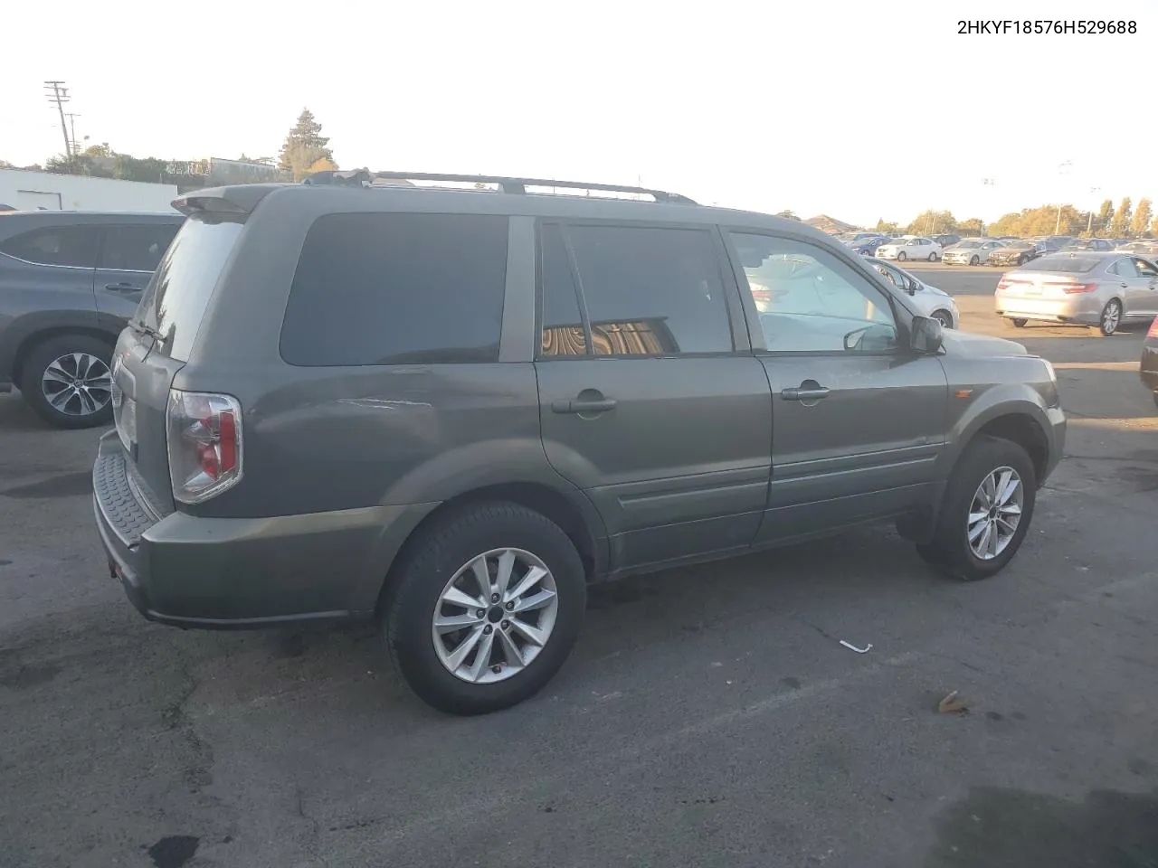 2006 Honda Pilot Ex VIN: 2HKYF18576H529688 Lot: 77426254