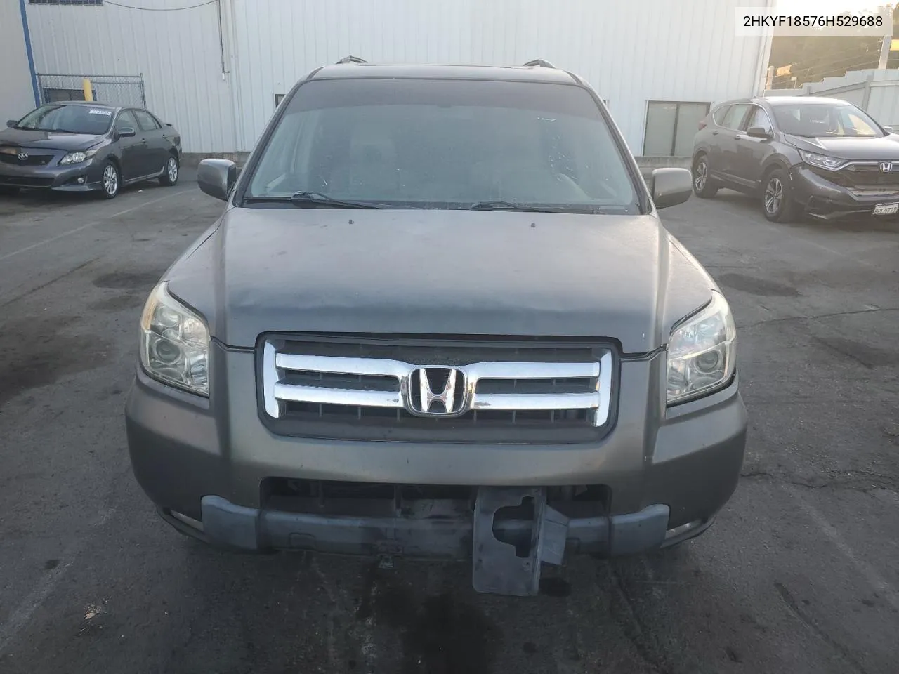 2006 Honda Pilot Ex VIN: 2HKYF18576H529688 Lot: 77426254