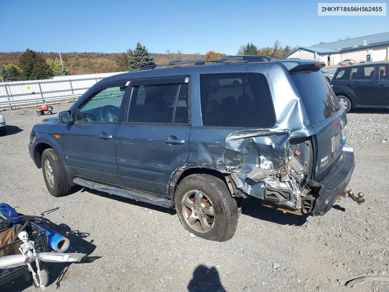 2006 Honda Pilot Ex VIN: 2HKYF18656H562455 Lot: 77467024