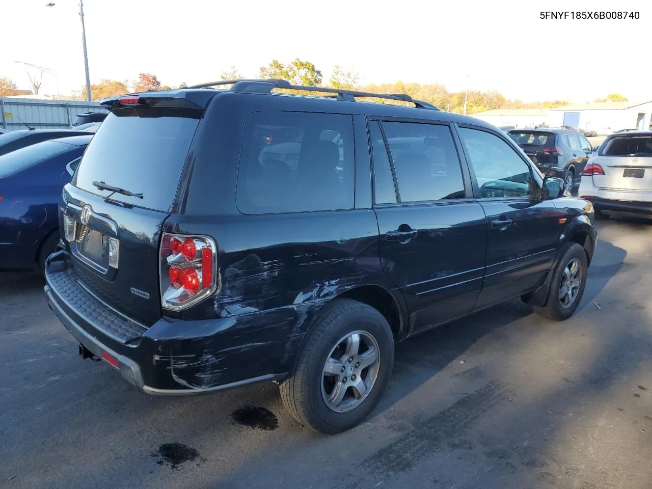 2006 Honda Pilot Ex VIN: 5FNYF185X6B008740 Lot: 77655894