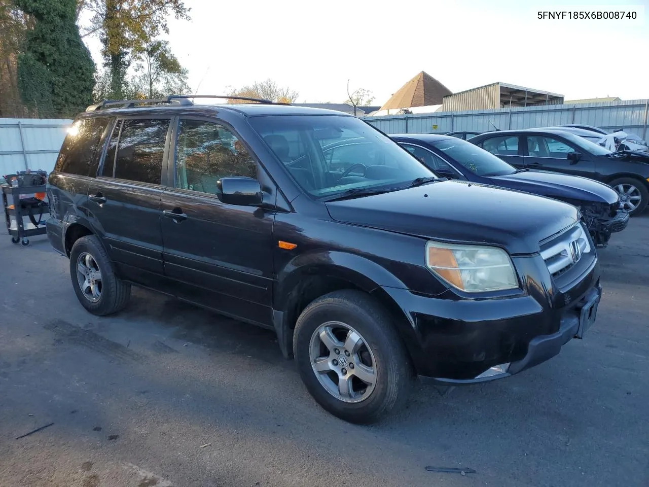 2006 Honda Pilot Ex VIN: 5FNYF185X6B008740 Lot: 77655894