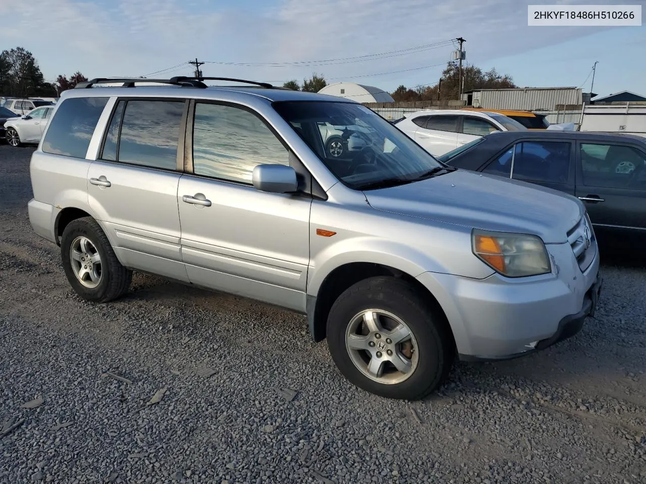 2HKYF18486H510266 2006 Honda Pilot Ex