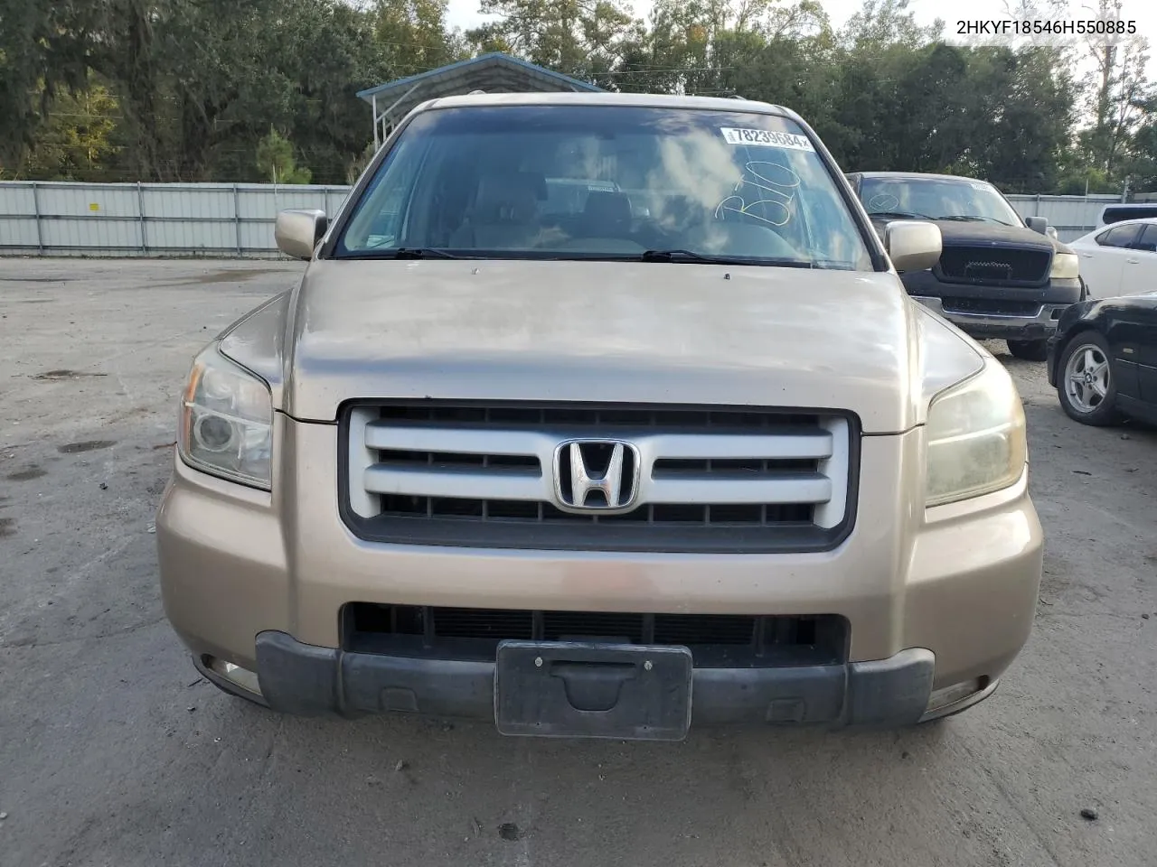 2006 Honda Pilot Ex VIN: 2HKYF18546H550885 Lot: 78239684