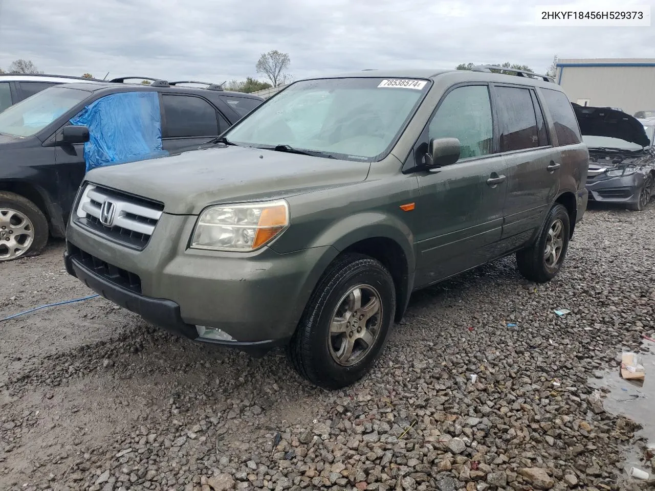 2006 Honda Pilot Ex VIN: 2HKYF18456H529373 Lot: 78538574