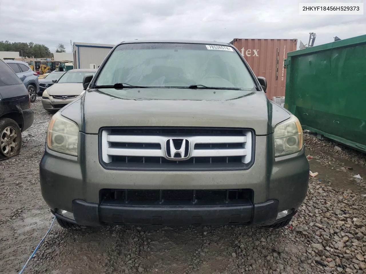 2006 Honda Pilot Ex VIN: 2HKYF18456H529373 Lot: 78538574