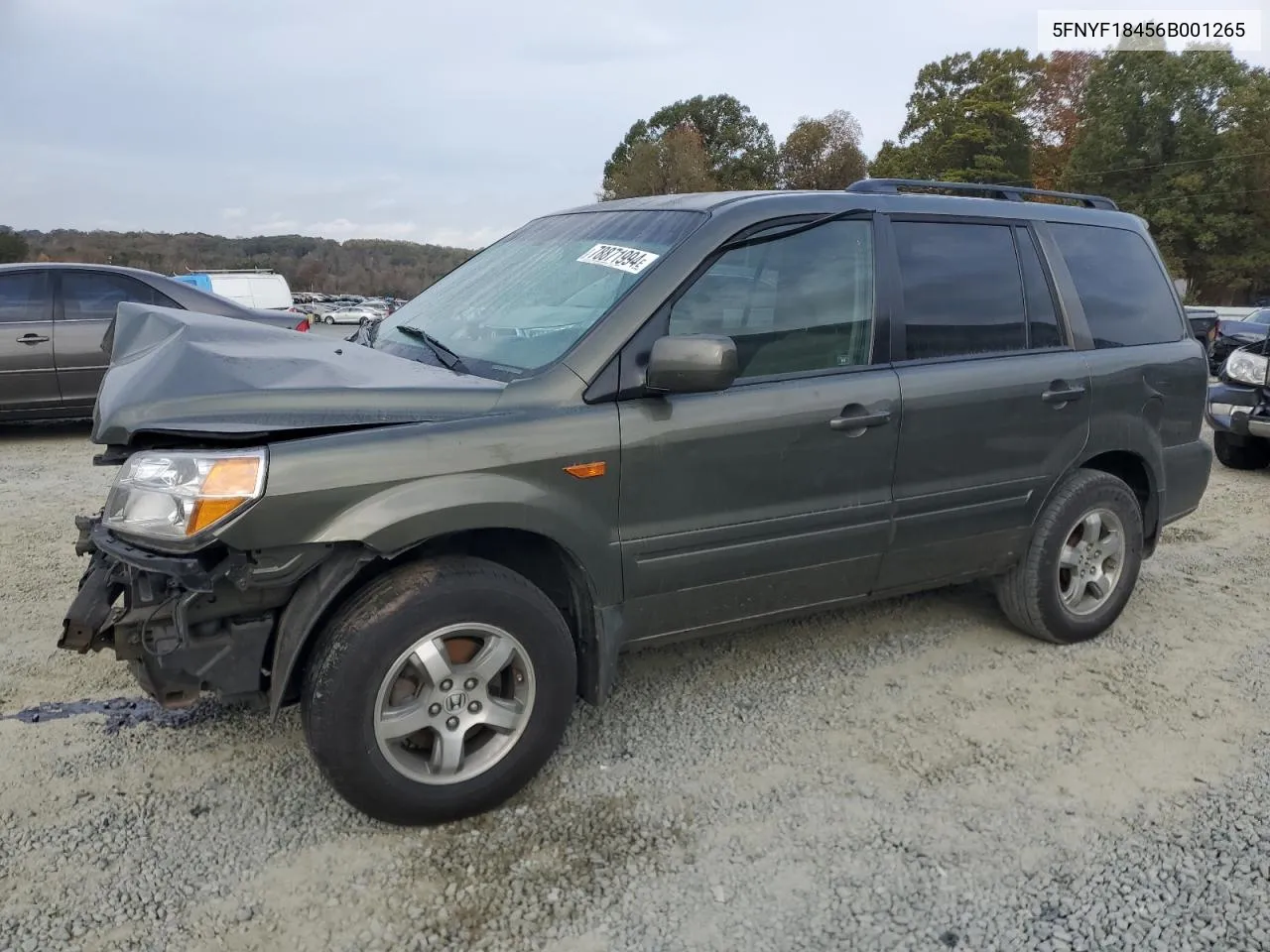 2006 Honda Pilot Ex VIN: 5FNYF18456B001265 Lot: 78871994