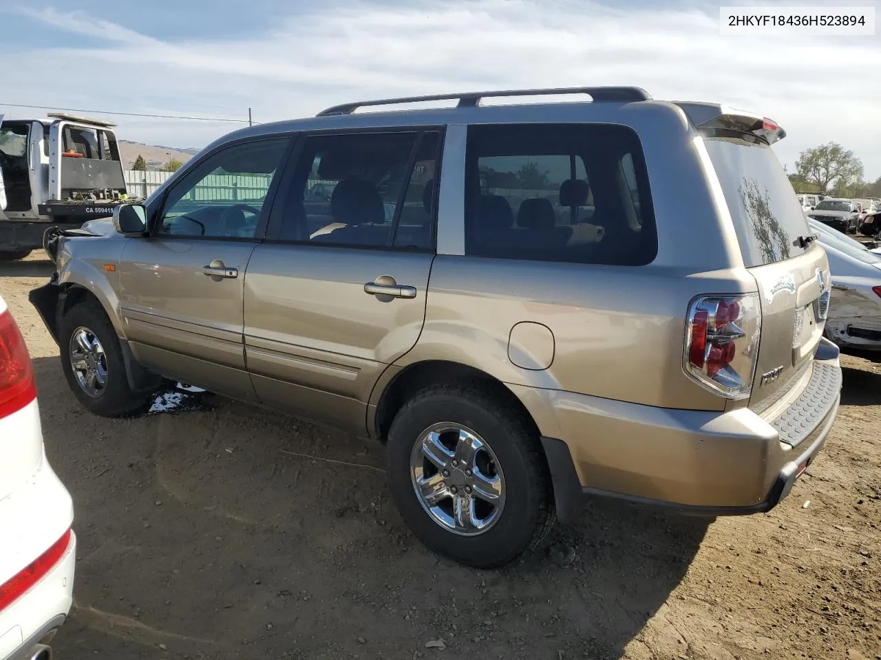 2006 Honda Pilot Ex VIN: 2HKYF18436H523894 Lot: 78958504