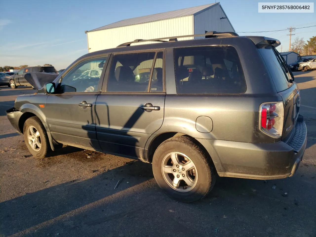 2006 Honda Pilot Ex VIN: 5FNYF28576B006482 Lot: 79266804