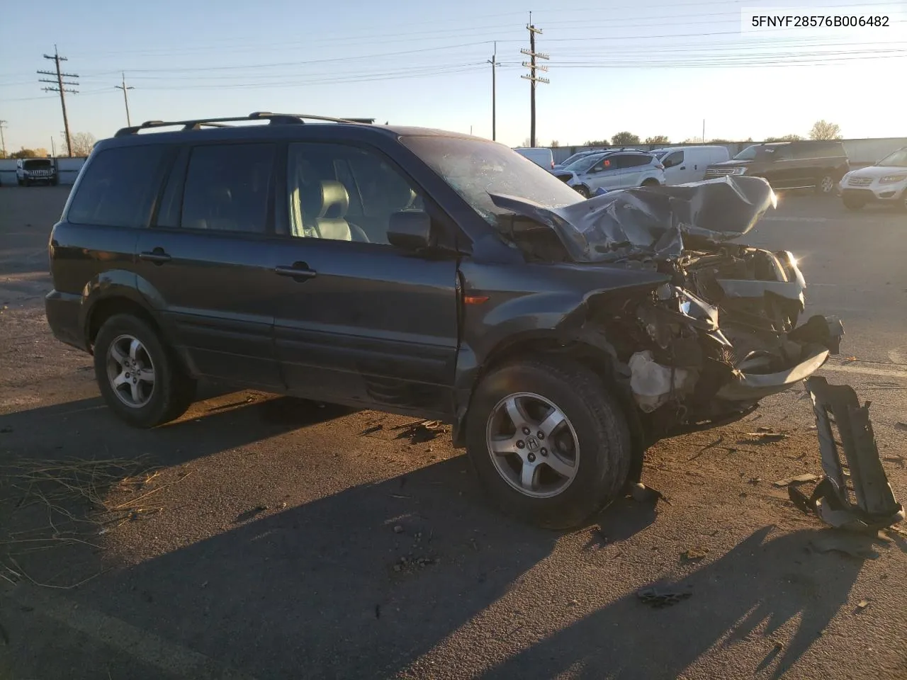 2006 Honda Pilot Ex VIN: 5FNYF28576B006482 Lot: 79266804