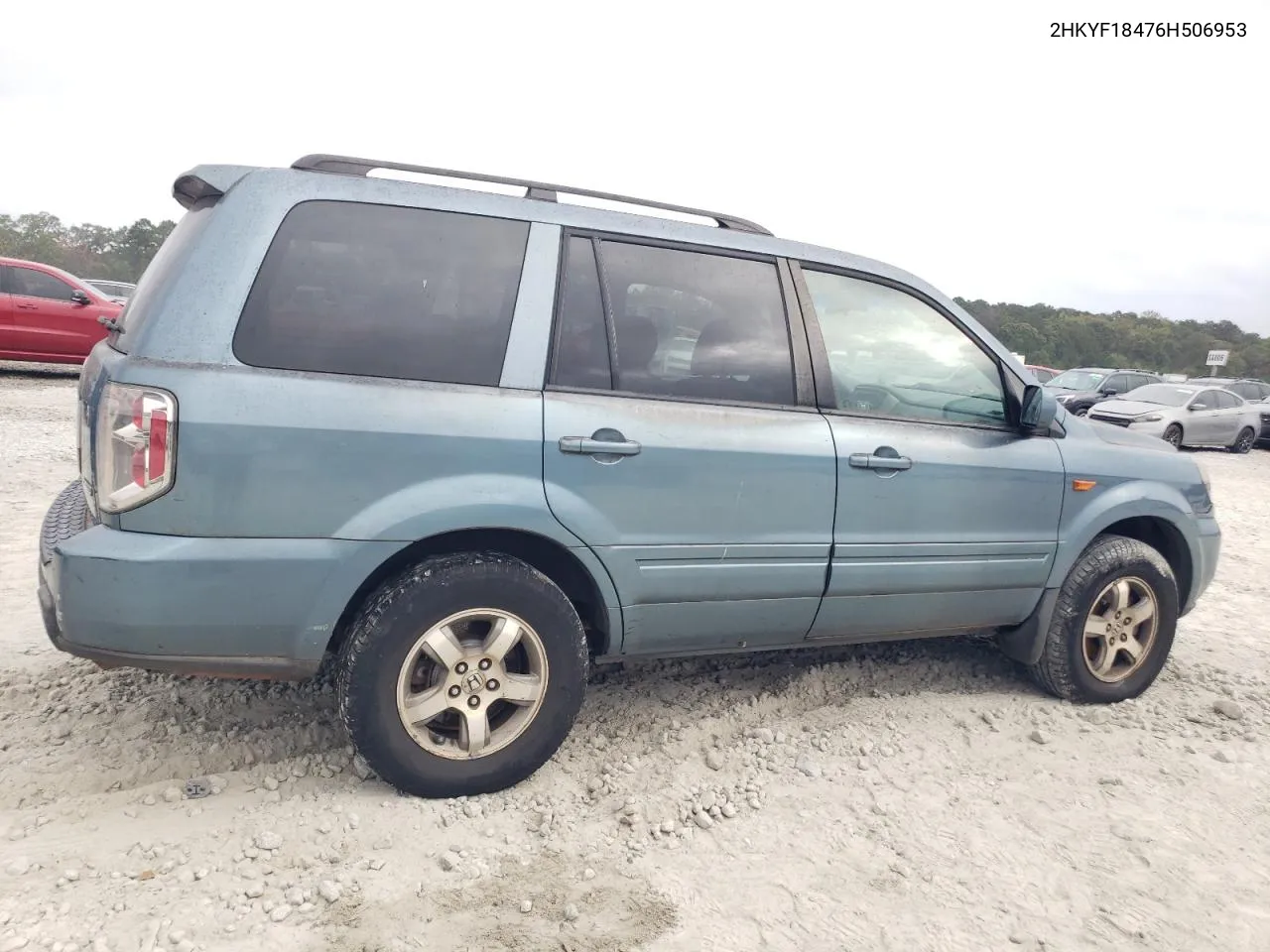 2006 Honda Pilot Ex VIN: 2HKYF18476H506953 Lot: 79525254