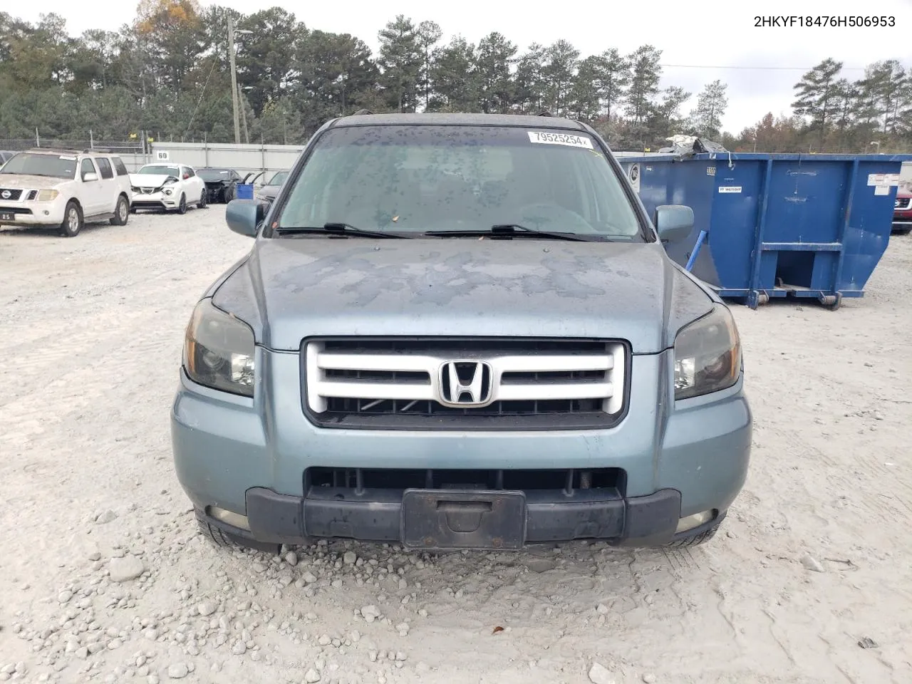 2006 Honda Pilot Ex VIN: 2HKYF18476H506953 Lot: 79525254