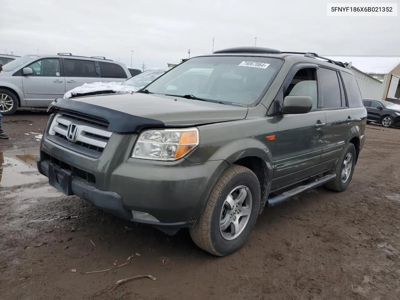 2006 Honda Pilot Ex VIN: 5FNYF186X6B021352 Lot: 79867064