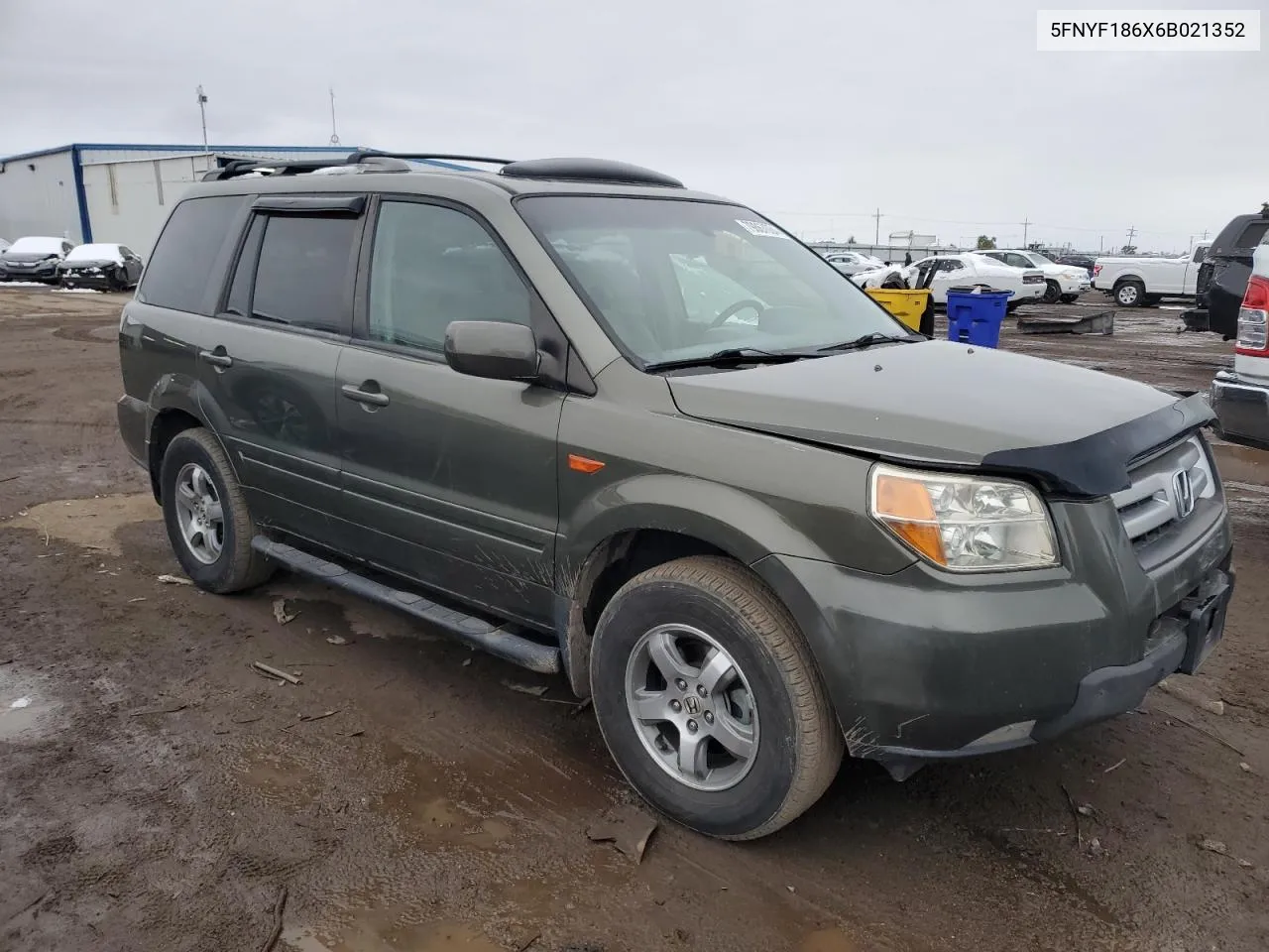 2006 Honda Pilot Ex VIN: 5FNYF186X6B021352 Lot: 79867064