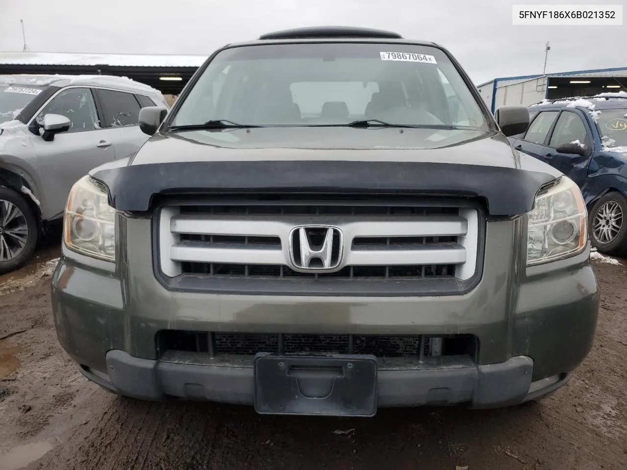 2006 Honda Pilot Ex VIN: 5FNYF186X6B021352 Lot: 79867064