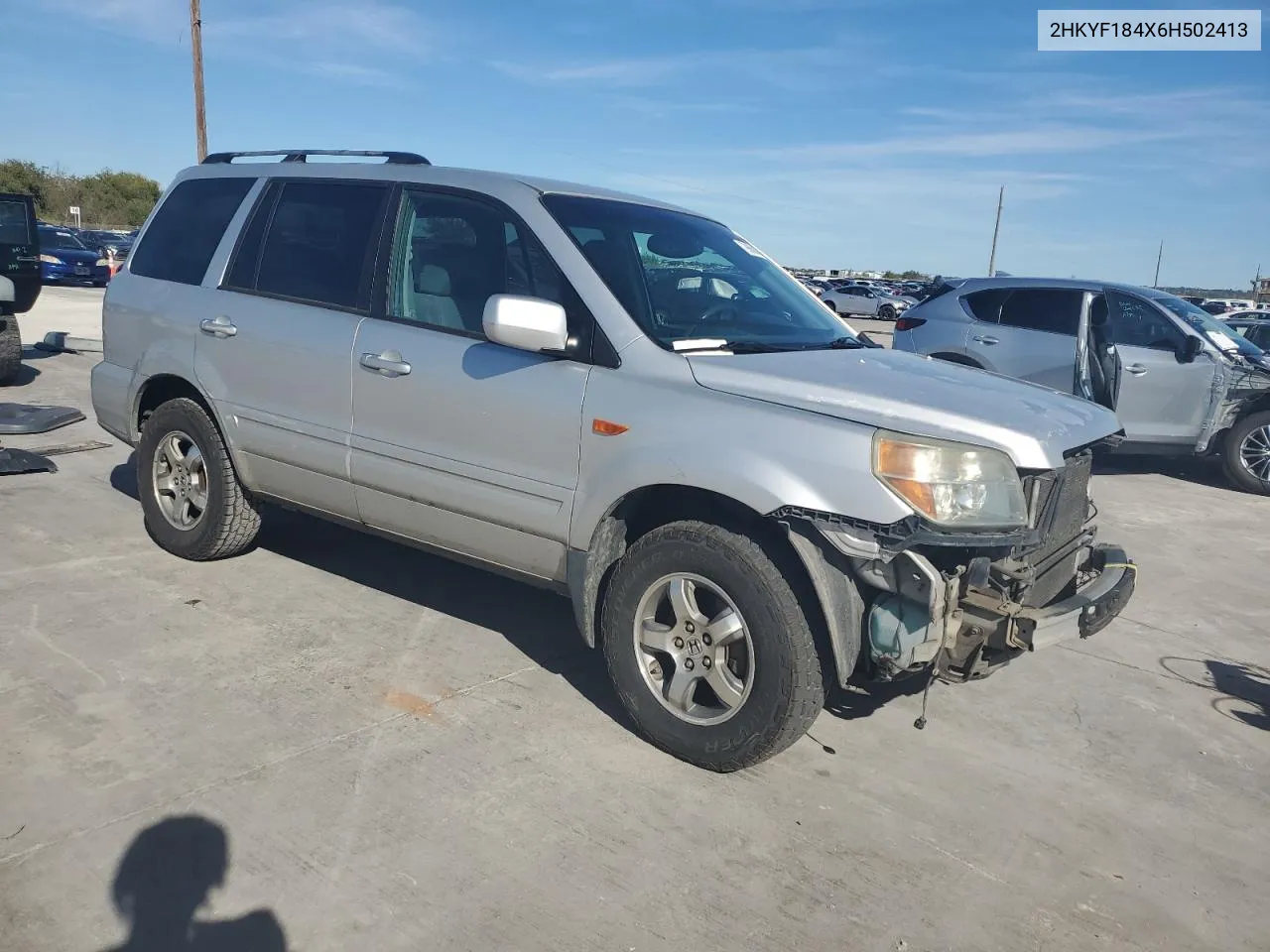 2006 Honda Pilot Ex VIN: 2HKYF184X6H502413 Lot: 79869864