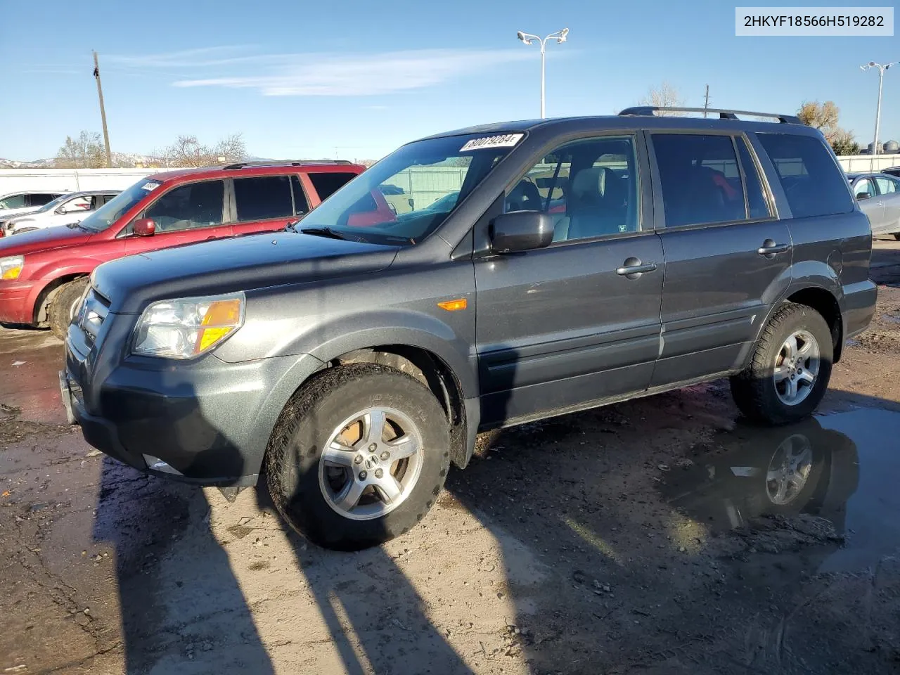 2006 Honda Pilot Ex VIN: 2HKYF18566H519282 Lot: 80079284