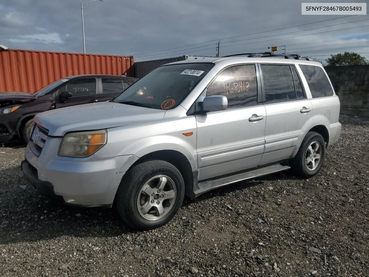 5FNYF28467B005493 2007 Honda Pilot Ex