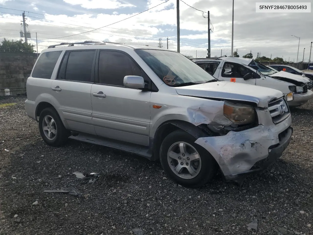 5FNYF28467B005493 2007 Honda Pilot Ex