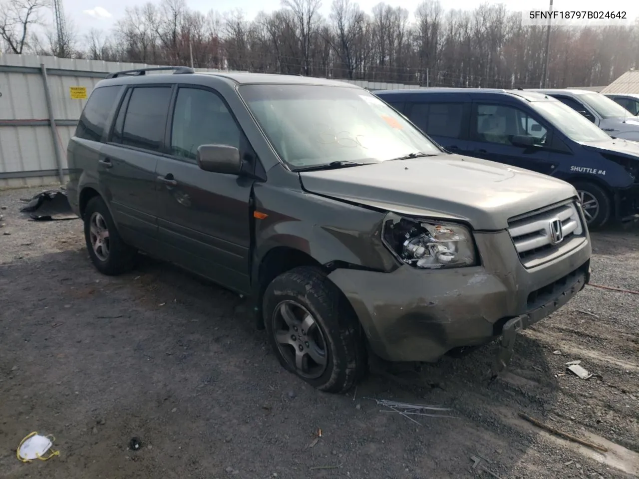 2007 Honda Pilot Exl VIN: 5FNYF18797B024642 Lot: 45865004