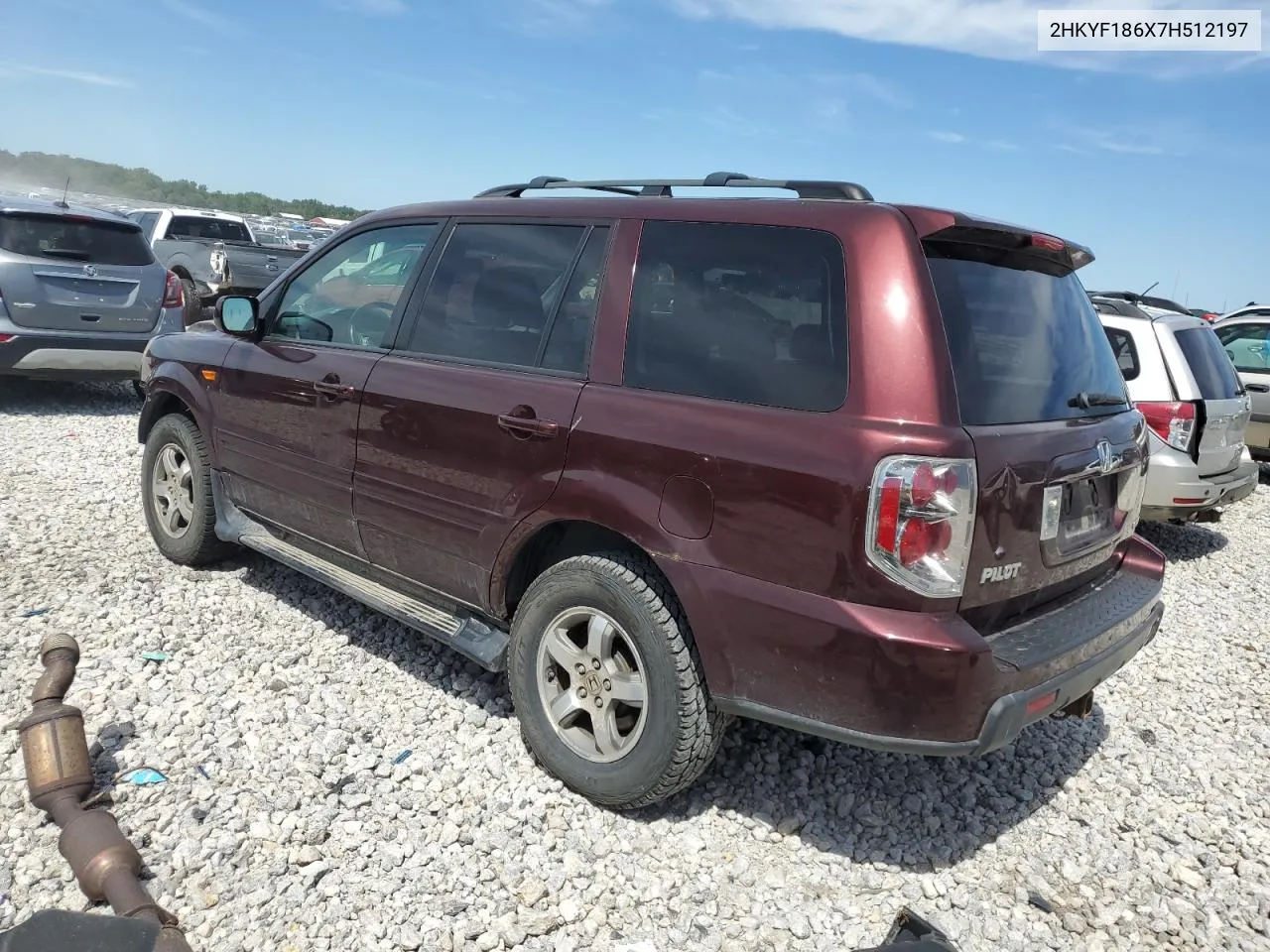 2007 Honda Pilot Exl VIN: 2HKYF186X7H512197 Lot: 60809214