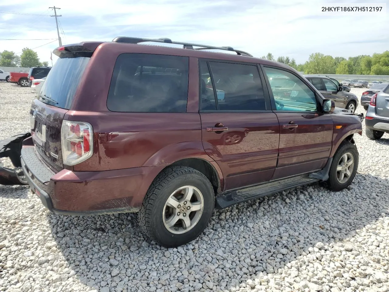 2007 Honda Pilot Exl VIN: 2HKYF186X7H512197 Lot: 60809214