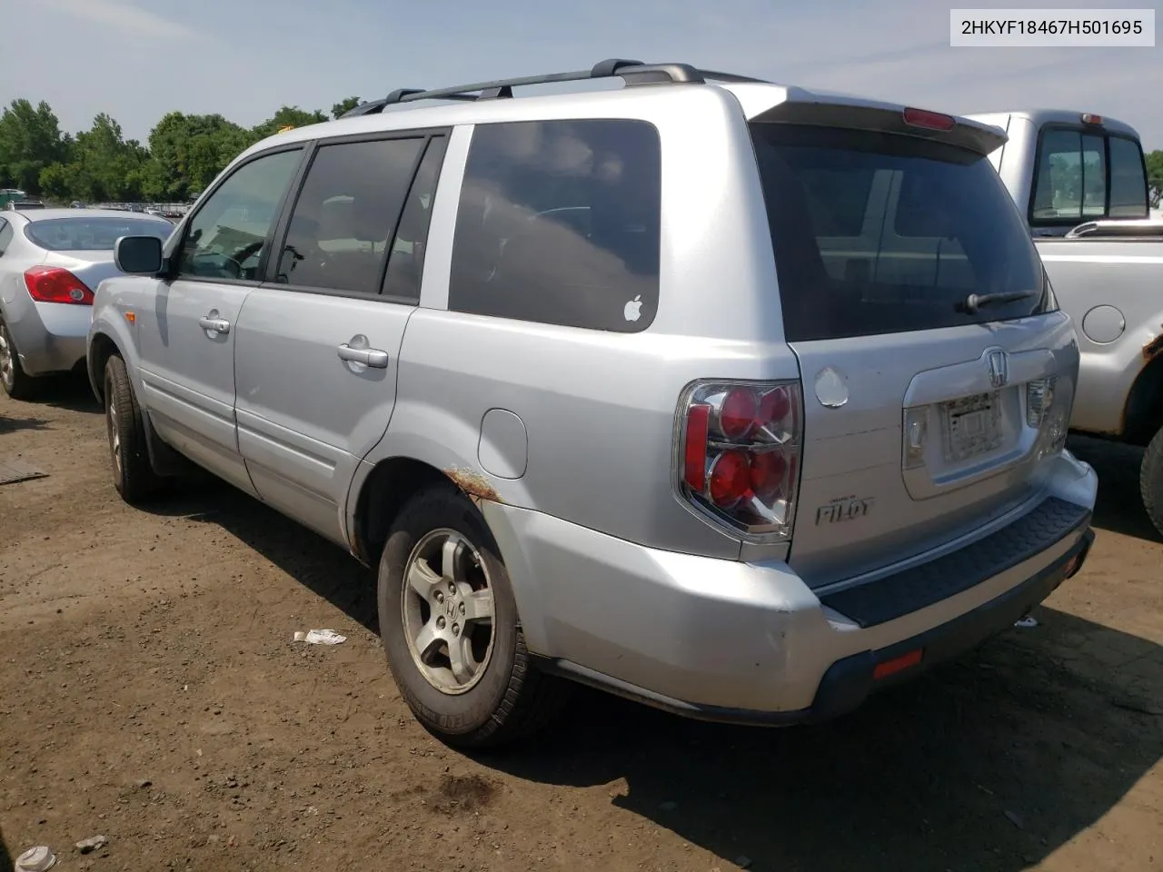 2007 Honda Pilot Ex VIN: 2HKYF18467H501695 Lot: 60850814